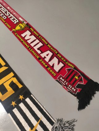 Sciarpe calcio Manchester United, Milan, Juventus