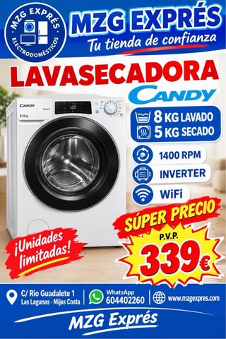 Lavadora Candy SmartPro Inverter 8kg