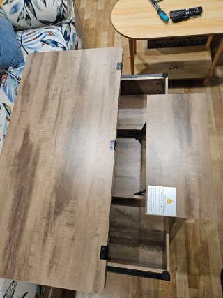 Mesa centro elevable doble.