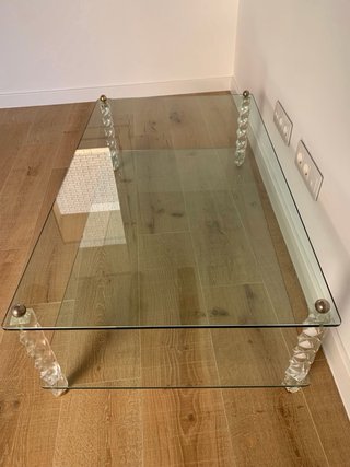 Mesa de centro de cristal