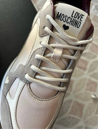 Sneakers Love Moschino Beige e Grigio