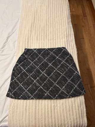 Falda corta MANGO cuadros invierno -  Talla S