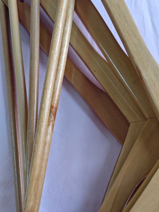 5 Perchas de Madera Natural