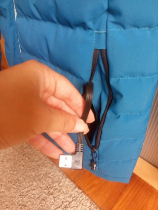 Cazadora Invierno Mujer Azul. Reversible