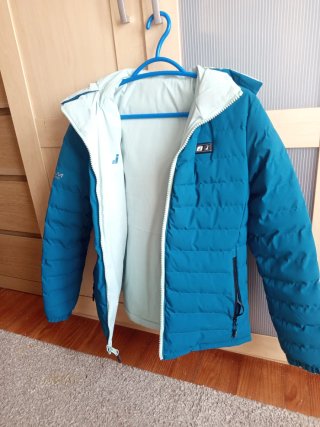 Cazadora Invierno Mujer Azul. Reversible