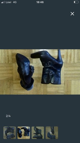 Botines negros con pelo