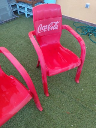 Sillas de terraza Coca-Cola Rojas
