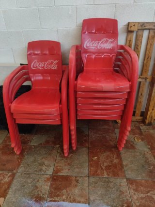 Sillas de terraza Coca-Cola Rojas