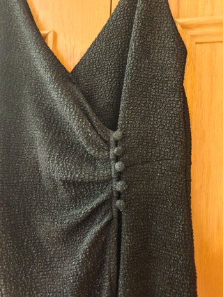 Vestido negro fiesta brillante