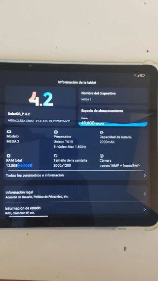 Tablet Blackview MEGA 2 12" 2K | 12GB RAM | Como N