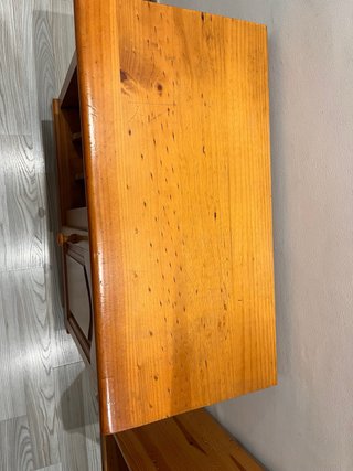 Mueble vinilos madera maciza antiguo
