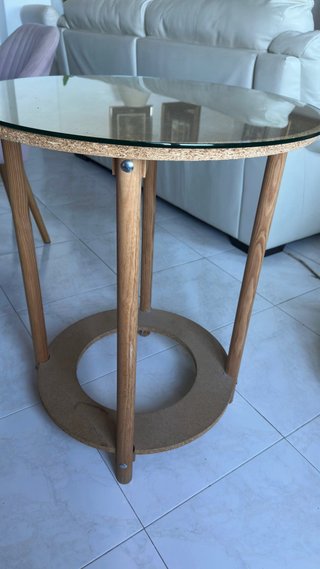Mesa camilla redonda cristal 61cm