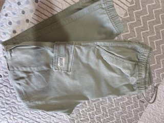 Pantalón Cargo Zara Talla S Verde
