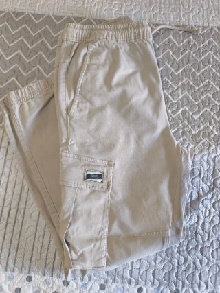 Pantalón Cargo Zara Beige Talla S