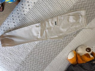 Pantalón Cargo Zara Beige Talla S