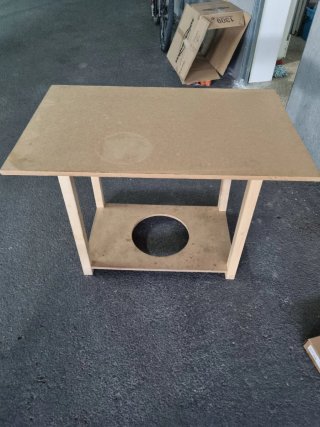 Mesa camilla de madera de 110x70x75