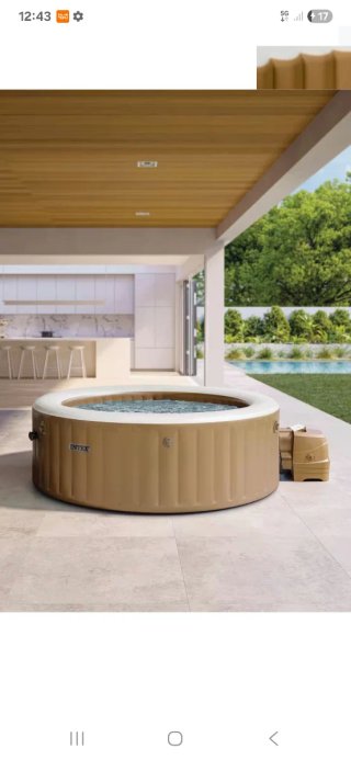 Jacuzzi inflable Intex beige