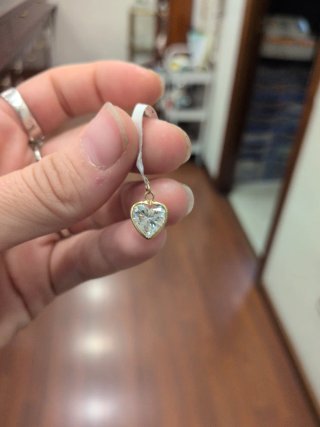 Colgante Corazón Oro 18k Circonita