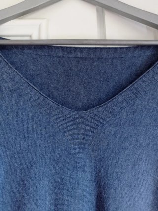 Jersey azul grisáceo con bolsillos talla 44