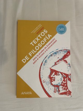 Libro Textos de filosofía para PAU ANAYA