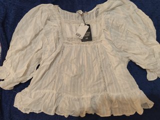 Blusa H&M manga larga blanca