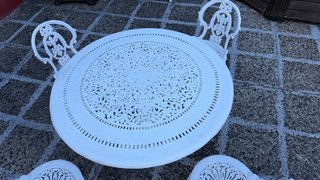 Conjunto Mesa y 4 Sillas Hierro Fundido macizo