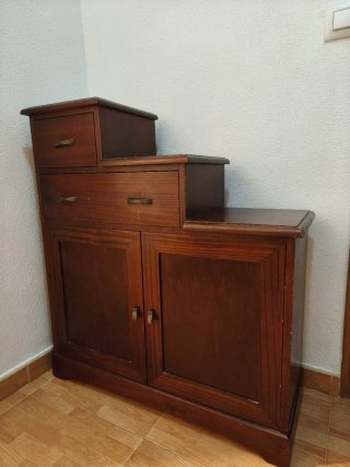 Mueble recibidor zapatero de madera
