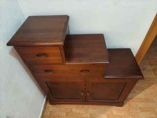 Mueble recibidor zapatero de madera