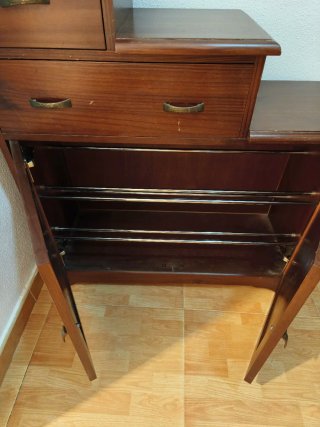 Mueble recibidor zapatero de madera