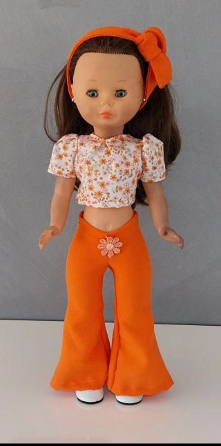 Nancy Ropa Conjunto Flores Naranja