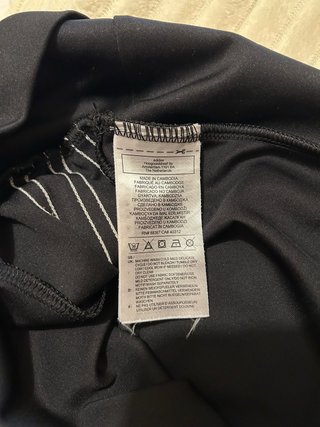Bermuda Adidas Negra Raya Blanca - Talla S