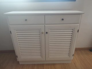 Mueble tocador blanco de madera
