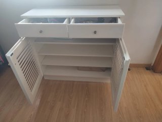 Mueble tocador blanco de madera
