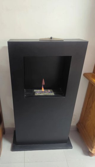 Chimenea Bioetanol Negra