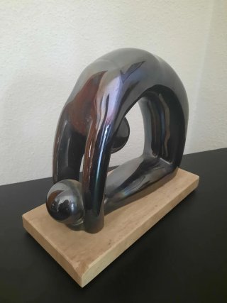 Figura Decorativa Abstracta- Base Piedra Pesada
