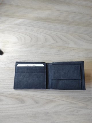 Portafoglio uomo blu in vera pelle