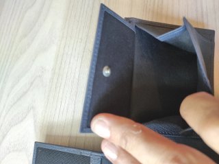 Portafoglio uomo blu in vera pelle