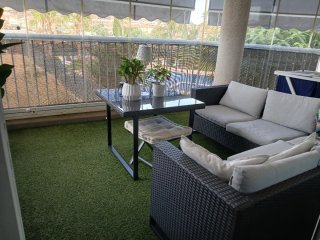 Conjunto terraza: rinconera y mesa