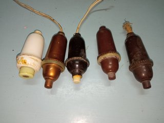 Lote 5 Interruptores Pera Antiguos Vintage