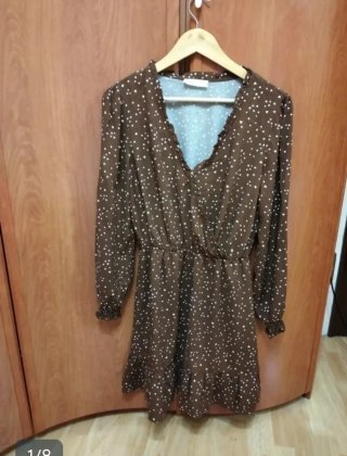 Vestido manga larga Springfield, talla M
