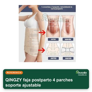 QINGZY faja postparto 4 parches soporte ajustable