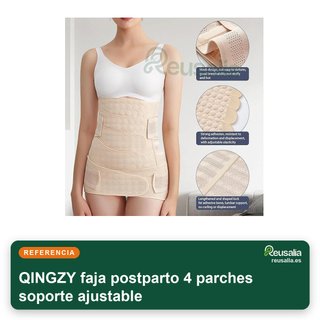 QINGZY faja postparto 4 parches soporte ajustable