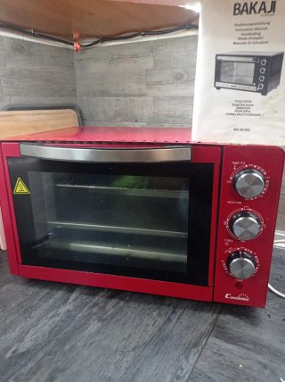 Horno sobremesa rojo 1 año con aire