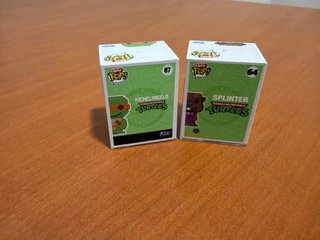 2 Mini Funko Pop Tortugas Ninja Michelangelo y Spl