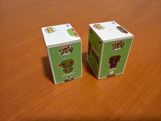 2 Mini Funko Pop Tortugas Ninja Michelangelo y Spl