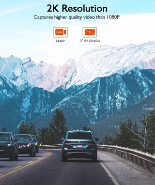 Cámara Dashcam Coche 2K QHD + Tarjeta 64GB - Nueva