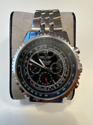 Reloj tipo Breitling Navitimer Plata Negro