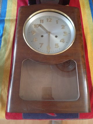 Reloj de pared antiguo madera péndulo