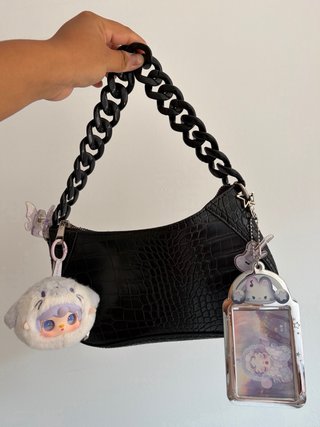 Bolso de hombro Bershka negro