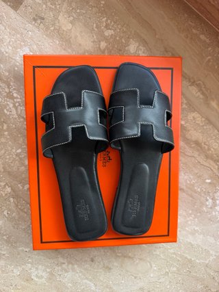 Sandalias Hermes Oran Negras
